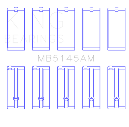 King Engine Bearings Toyota 2.4D L 2L (Size +0.25mm) Main Bearing Set MB5145AM0.25 MB5145AM0.25 Photo - Primary