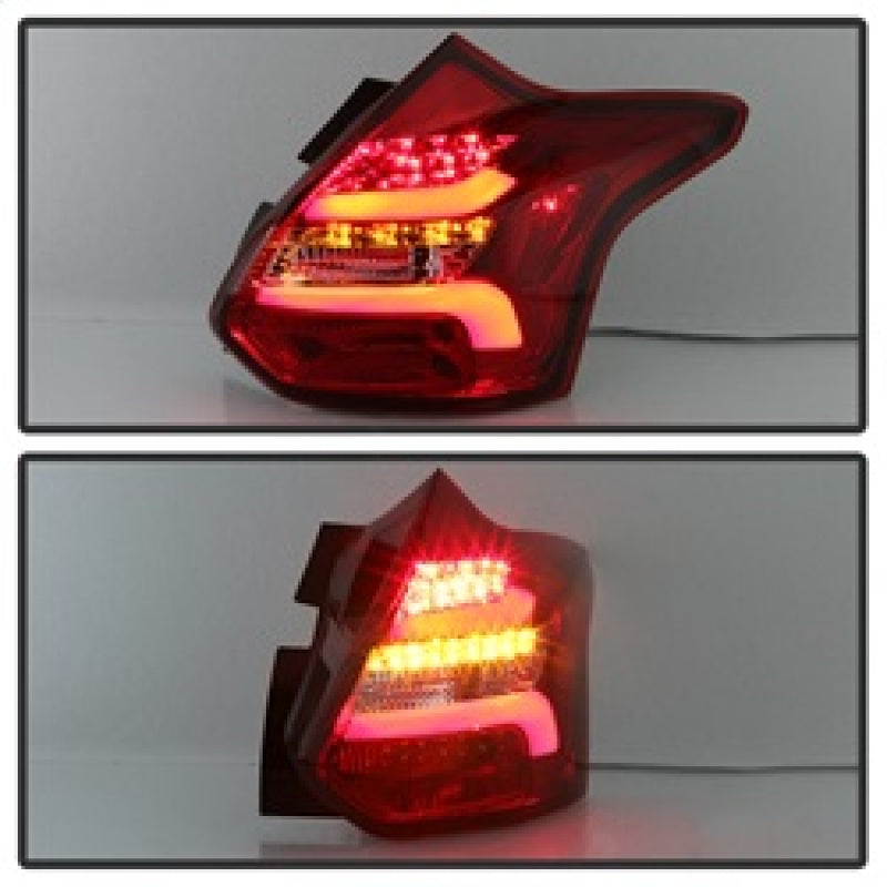 Spyder 12-14 Ford Focus 5DR LED Tail Lights - Red Clear (ALT-YD-FF12-LED-RC) 5085153 5085153 Photo - Unmounted