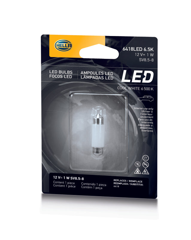 Hella LED 6418 12V 1W SV8.5-8 6.5K 36 SING Bulb 6418LED 6.5K 6418LED 6.5K Photo - Primary