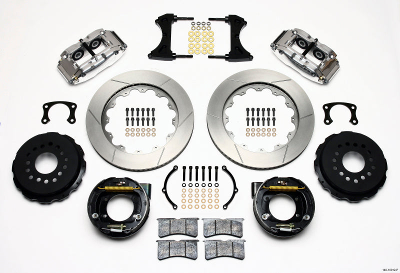 Wilwood Narrow Superlite 4R Rear P-Brk Kit 14.00in Polished New Big Ford 2.50in Offset 140-10012-P 140-10012-P Photo - Primary