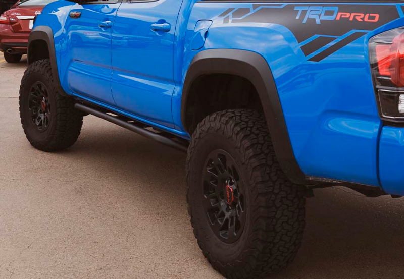 Cali Raised LED Cali Raised 05-23 Toyota Tacoma Trail Edition Rock Sliders - Double Cab Short Bed / Kick Out / Raw CR2576 CR2576 Photo - Primary