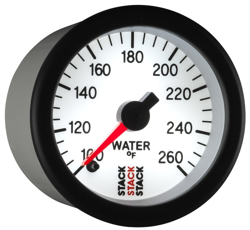 Autometer Stack 52mm 100-260 Deg F 1/8in NPTF Male Pro Stepper Motor Water Temp Gauge - White ST3358 ST3358 User 6
