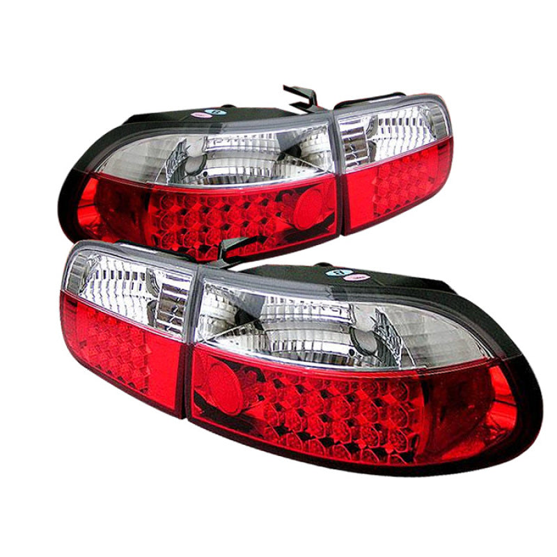 Spyder Honda Civic 92-95 3DR LED Tail Lights Red Clear ALT-YD-HC92-3D-LED-RC 5004741 5004741 Photo - Primary