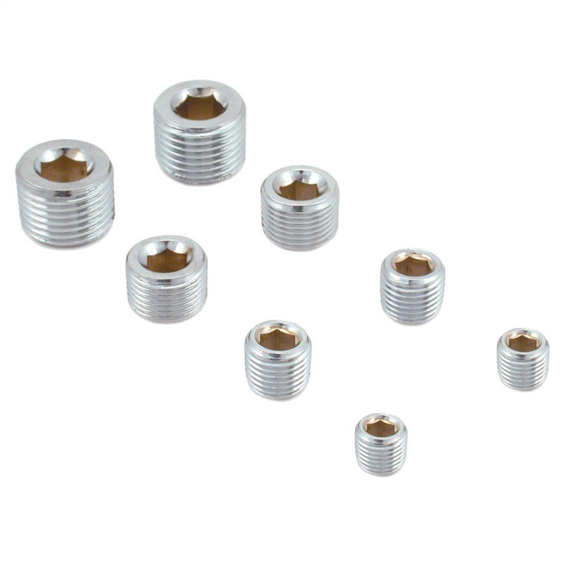 Spectre Pipe Plug Kit - Includes (2) 1/8in. / (2) 1/4in. / (2) 3/8in. / (2) 1/2in. Plugs - Chrome 60183 60183 Photo - Primary