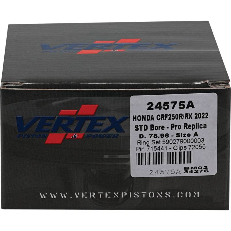 Vertex Pistons Vertex Piston 22-24 Honda CRF 250 R 250cc Forged Replica Piston Kit 24575A 24575A Photo - Primary