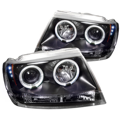 Spyder Jeep Grand Cherokee 99-04 Projector Headlights LED Halo LED Blk - PRO-YD-JGC99-HL-BK 5011145 5011145 Photo - Primary