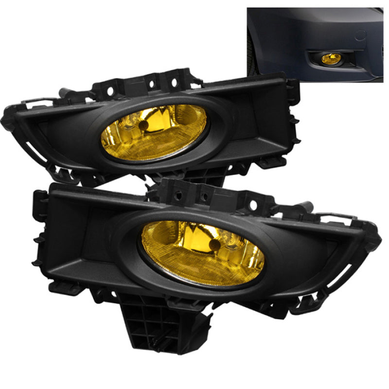 Spyder Mazda 3 07-08 4Dr OEM Fog Lights (Wont Fit Sports/Gt Or Htchbck)w/swch Yellow FL-CL-MAZ307-Y 5020772 5020772 Photo - Primary