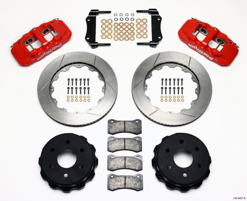Wilwood AERO4 RearTruck Kit, 14.25", Red, 1999-2010 GM 1500-SUV, 1 Piston OE 140-9407-R Photo - Primary