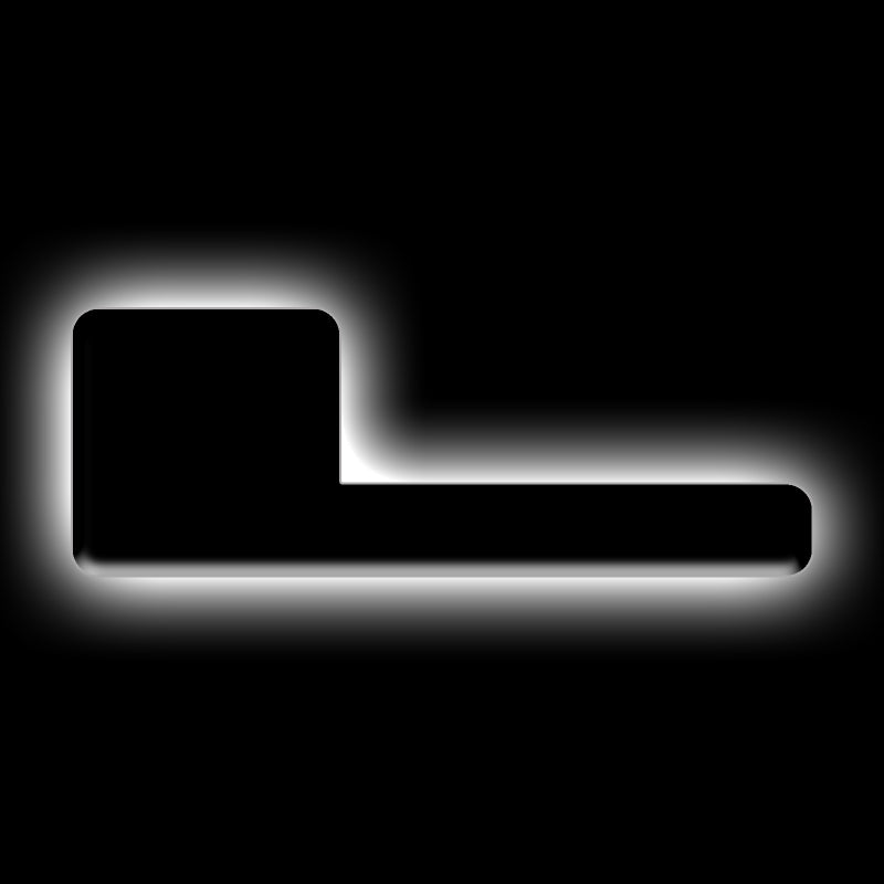 ORACLE Lighting Universal Illuminated LED Letter Badges - Matte Black Surface Finish - L 3141-L-001 3141-L-001 Photo - Primary