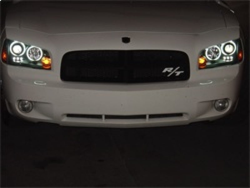 Spyder Dodge Charger 06-10 Projector Headlights Halogen Model CCFL Halo LED Blk PRO-YD-DCH05-CCFL-BK 5009715 5009715 Photo - Mounted