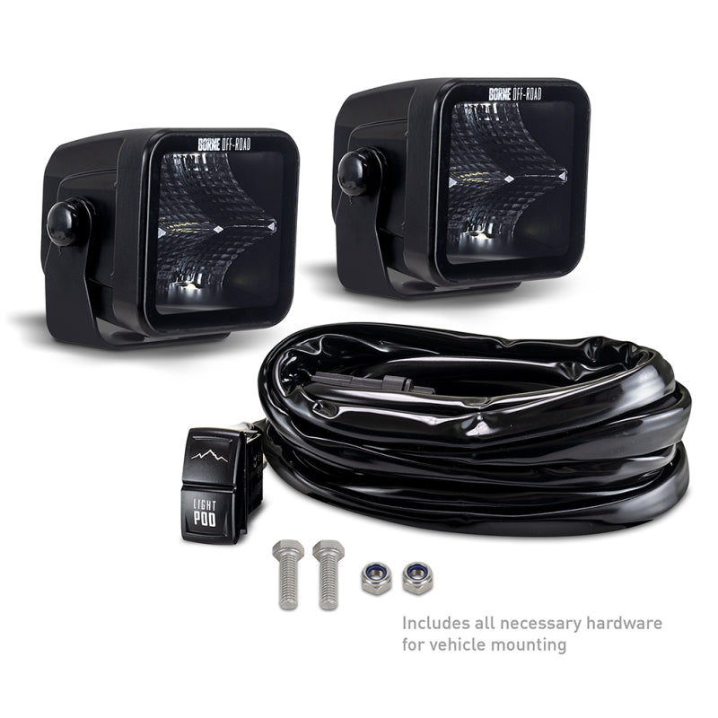 Borne Off-Road Light Pods (Kit of 2) 3x3 Flood BNLT-LP33-2F BNLT-LP33-2F Photo - Primary