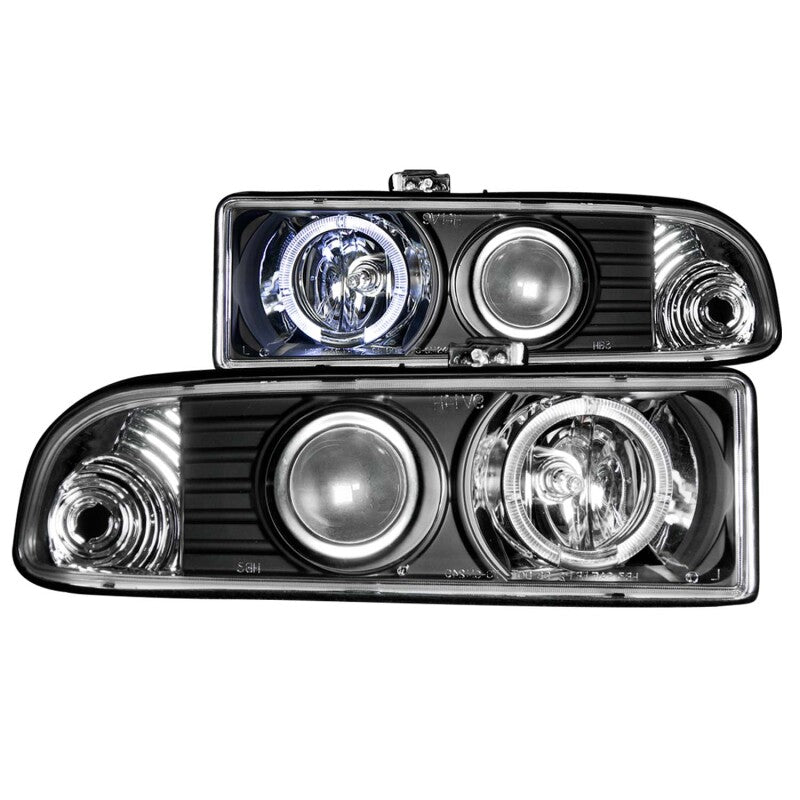 Anzo 1998-2005 Chevrolet S-10 Projector Headlights w/ Halo Black 111015 Photo - Primary