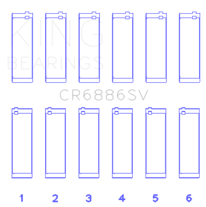 King Engine Bearings Mercedes Benz M 276 DE35 Sputter Replacement (Size +0.25mm) Conrod Bearing Set CR6886SV0.25 CR6886SV0.25 Photo - Primary