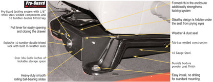 Tuffy Products Tuffy Jeep Wrangler Underseat Drawer Driver W/ Keyed Lock 247-01 247-01 Photo - Close Up
