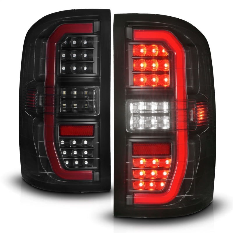 ANZO 14-18 GMC Sierra 1500 Full LED Taillights Black Housing Smoke Lens (w/C Light Bars) 311465 311465 Photo - Unmounted