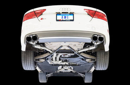 AWE Tuning Audi C7 / C7.5 S7 4.0T Track Edition Exhaust - Chrome Silver Tips 3020-42044 3020-42044 Photo - Mounted