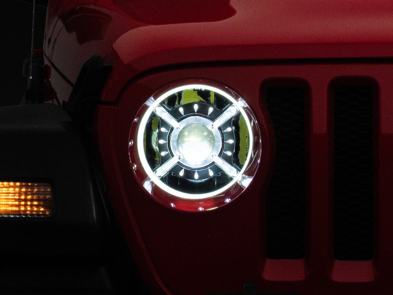 Raxiom 18-22 Jeep Wrangler JL/ JT 9-Inch LED Headlights w/ DRL and Halo- Black Housing (Clear Lens) J137646 J137646 Photo - Primary