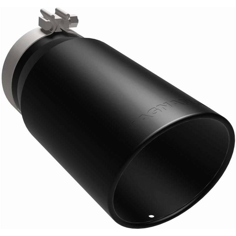 Magnaflow Tip Stainless Black Coated Single Wall Round Single Outlet 6in Dia 5in Inlet 13in L 35239 35239 Photo - out of package