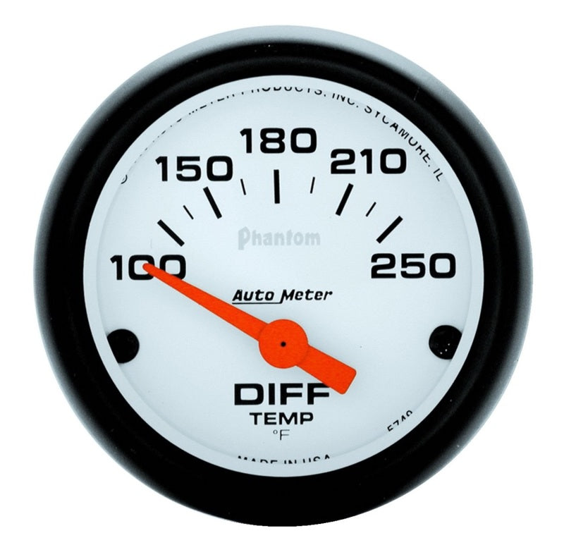 Autometer Gauge, Differential Temp, 2 1/16, 100-250 Deg. F, Electric, Phantom 5749 Photo - Primary