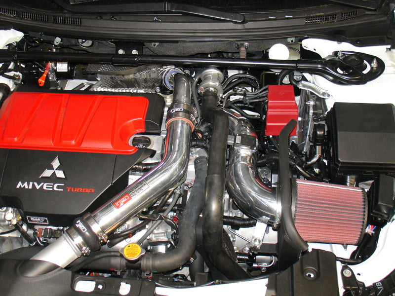 Injen Short Ram Intake System Polished - Mitsubishi Lancer Evolution 08 - 14 SP1899P Photo - Mounted