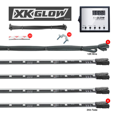XKGLOW XK Glow 3 Million Color XKGLOW LED Accent Light Car/Truck Kit 8x24In Tubes XK041006 XK041006 User 1