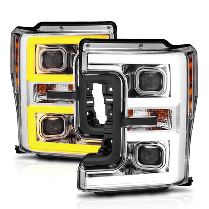 Anzo Projector Plank Style Switchback Headlight Chrome / Amber 17-18 Ford 111389 User 2