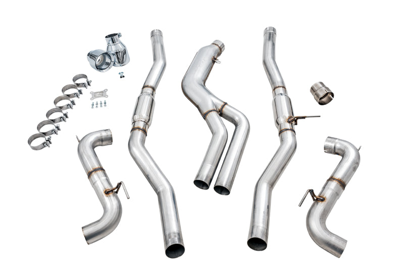 AWE 2020 Toyota Supra A90 Track Edition Exhaust - 5in Chrome Silver Tips 3015-32116 3015-32116 Photo - out of package