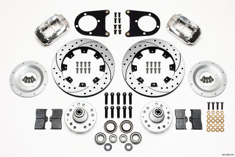 Wilwood Forged Dynalite Front Kit 12.19in Drilled Polished 37-48 Ford Psgr. Car Spindle 140-8583-DP 140-8583-DP Photo - Primary