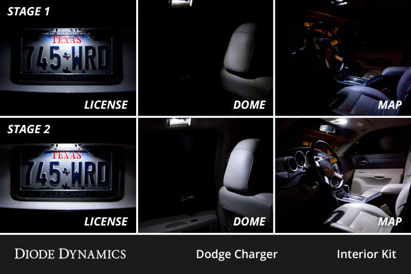 Diode Dynamics 06-10 Dodge Charger Interior LED Kit Cool White Stage 2 DD0628 DD0628 User 3