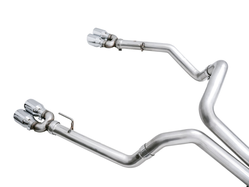 AWE Tuning 4th Gen GM 1500 6.2L 0FG Catback Split Rear Exit (w/ Bumper Cutouts) - Quad Chrome Tips 3015-42203 3015-42203 Photo - out of package