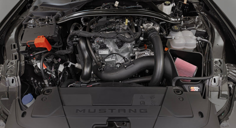 K&N Engineering K&N 2024 Ford Mustang Ecoboost L4-2.3L F/L Turbo Aircharger - Cold Air Intake System 63-2627 63-2627 Photo - Mounted