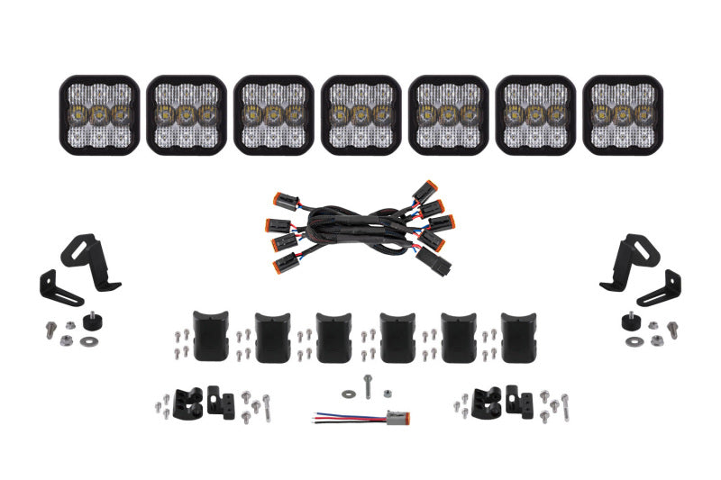Diode Dynamics SS5 Pro Universal CrossLink 7-Pod Lightbar - White Combo DD7246 DD7246 Photo - Primary