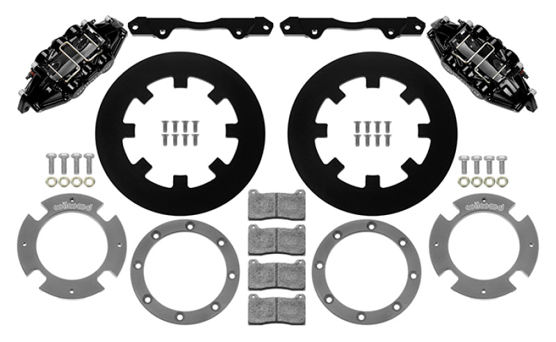 Wilwood 17-21 Can-Am X3RS Black 6-Piston Rear Kit 11.25in - Undrilled Rotors 140-16629