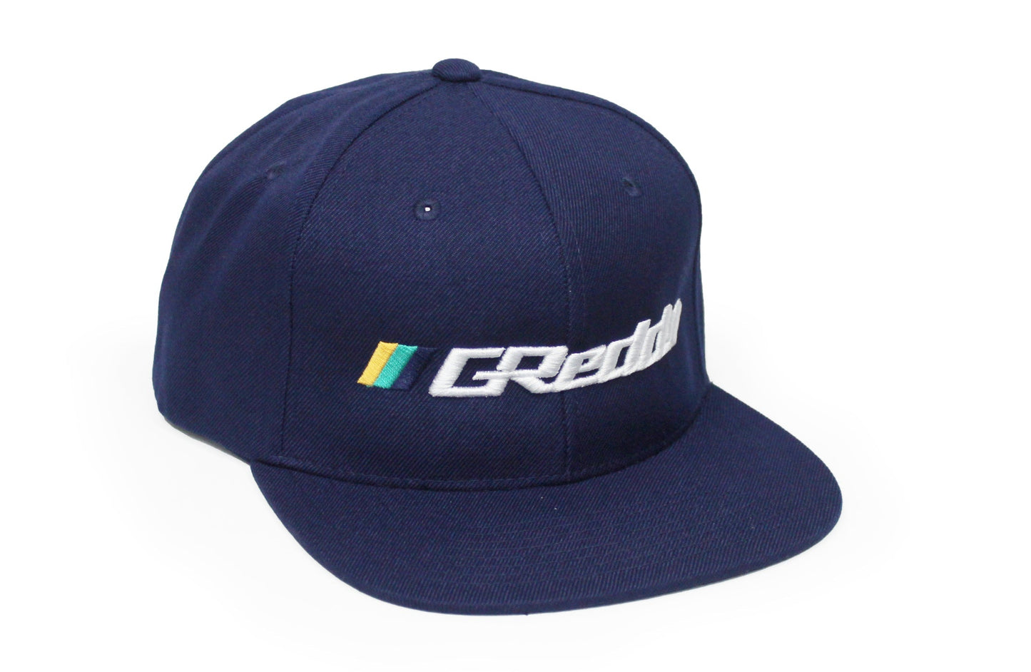 GReddy Forward Stripe GReddy Logo Snap-Back Cap - Navy Blue