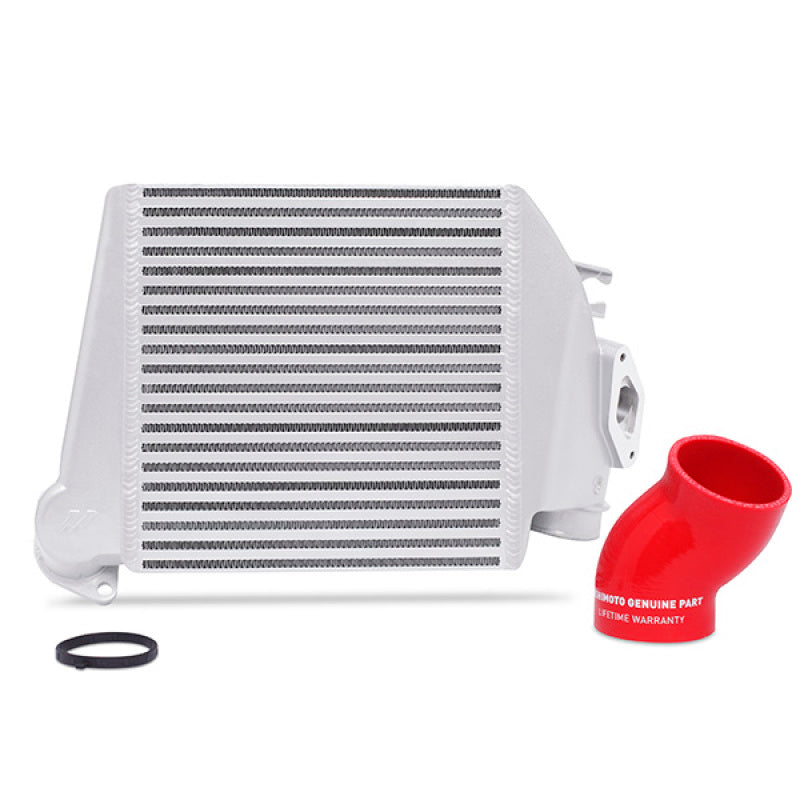Mishimoto Silver Top Mount Intercooler W/ Red Hose Subaru WRX 2008-2014 MMTMIC-WRX-08SLRD Photo - Primary