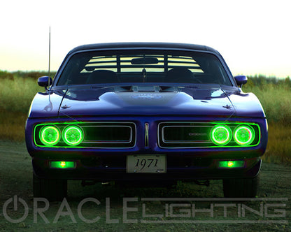 ORACLE Lighting Oracle Pre-Installed Lights 5.75 IN. Sealed Beam - Green Halo 6904-004 6904-004 Photo - lifestyle view