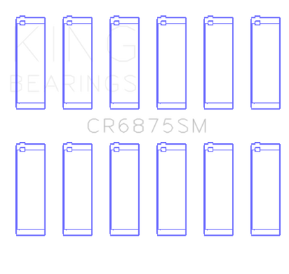 King Engine Bearings King Mercedes Benz OM 642 Sputter Replacement Connecting Rod Bearing +0.50 Oversize CR6875SM0.5 CR6875SM0.5 Photo - Primary