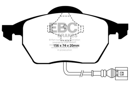 EBC Redstuff Superstreet Ceramic Front Brake Pads Audi/Vw DP31330C Photo - Primary