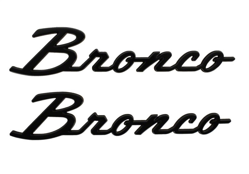 Ford Racing 21-24 Bronco Classic Script Fender Badge Kit - Gloss Black M-1447-BSGS M-1447-BSGS Photo - Primary