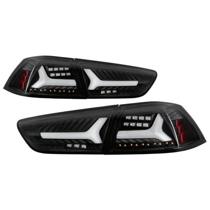 Spyder Mitsubishi Lancer/Evolution X 08-14 V2 LED Tail Lights - Black ALT-YD-ML08V2-SEQ-BK 5088130 5088130 Photo - Primary