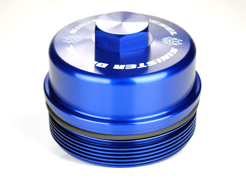 Sinister Diesel 03-07 Ford 6.0L Billet Blue Cap Kit SD-BCK-6.0 SD-BCK-6.0 Photo - Primary