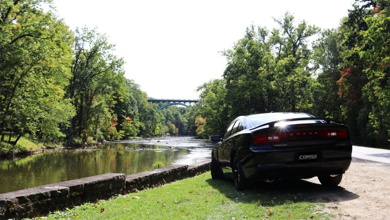 Corsa Performance 11-14 Dodge Charger SXT 2.5in Sport Cat-Back Dual Rear Exit 14474 Photo - lifestyle view