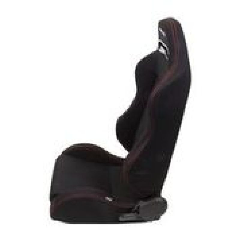 NRG Type-R Cloth Sport Seat Black w/ Red Stitch w/ Logo RSC-200L/R User 1
