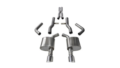 Corsa Performance 15-16 Dodge Charger SRT/Scat Pack/R/T 6.4L Polished Xtreme Cat-Back 14996 Photo - Primary