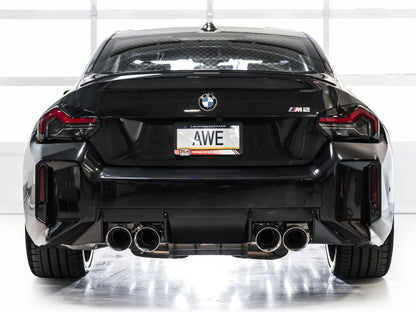 AWE Tuning 23-24 BMW G87 M2 SwitchPath Edition Exhaust - Chrome Silver Tips 3025-42487 3025-42487 Photo - Mounted