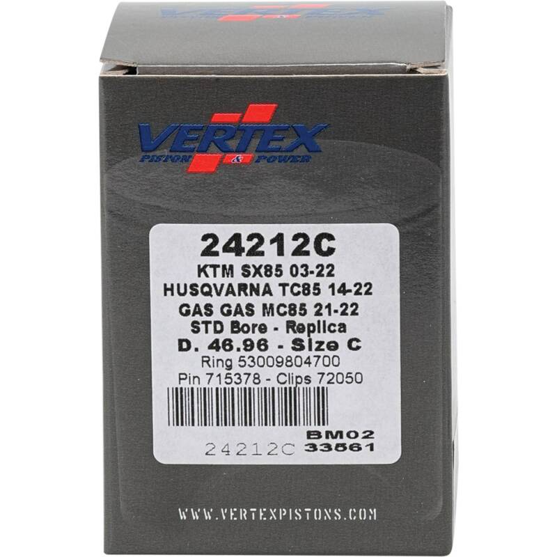 Vertex Pistons Cast Piston Kit 85Sx 24212C 24212C Photo - Primary