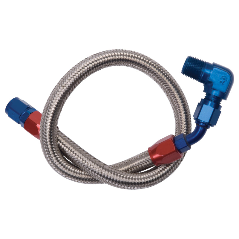 Edelbrock Fuel Line Braided Stainless for BBC ( use with 8134 ) 8124 Photo - Primary