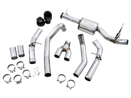 AWE Tuning 19-21 RAM 1500 5.7L (w/Cutouts) 0FG Dual Rear Exit Cat-Back Exhaust - Diamond Black Tips 3015-33006 3015-33006 Photo - Mounted