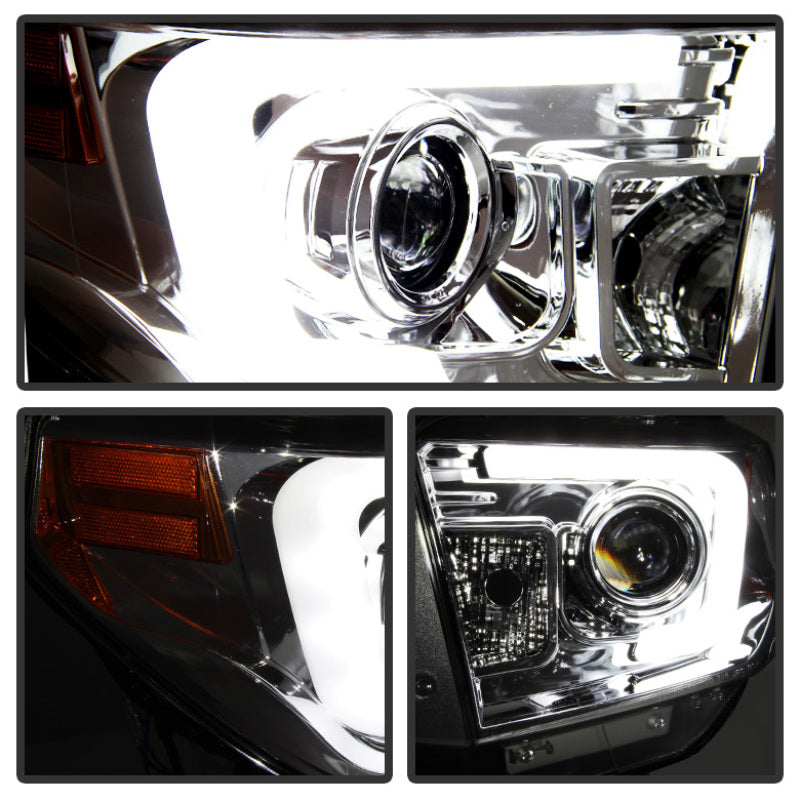 Spyder Toyota Tundra 2014-2016 Projector Headlights Light Bar DRL Chrome PRO-YD-TTU14-DRL-C 5080141 5080141 User 1