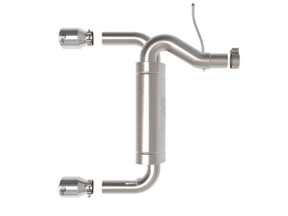 aFe Vulcan 3in 304 SS Axle-Back Exhaust 2021 Ford Bronco L4-2.3L (t)/V6-2.7L (tt) w/ Polished Tips 49-33137-P 49-33137-P Photo - Unmounted